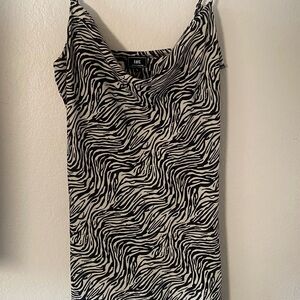 Have Black and White Fitted Sleeveless Tank Top